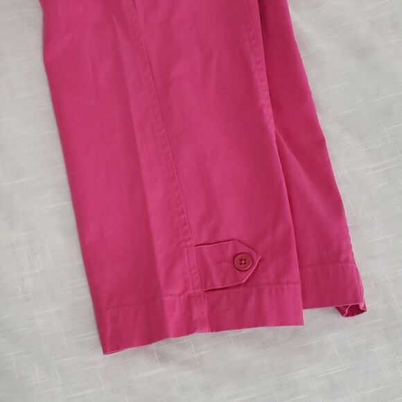 Talbots. Fushia Cropped Pants. High Rise with 2 Front Pockets. Size 4. - Picture 5 of 13